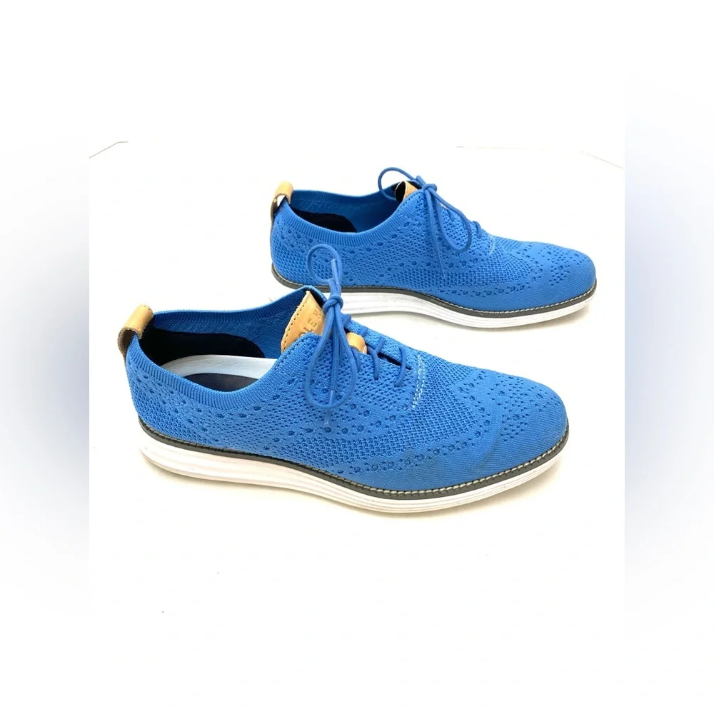 Cole Haan Men's Light Blue OriginalGrand Stitchlite Wingtip Oxford